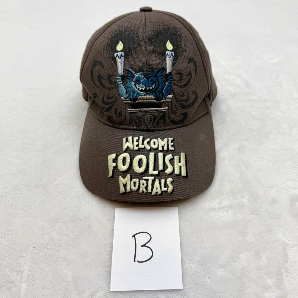 Disney Haunted Mansion Welcome Foolish Mortals Gargoyle Adjustable Youth Cap (B)